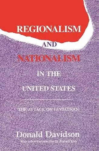 Regionalism and Nationalism in the United States cover