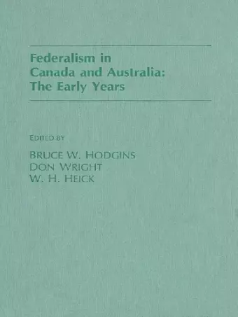 Federalism in Canada and Australia cover