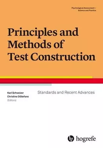 Principles and Methods of Test Construction: Standards and Recent Advances cover