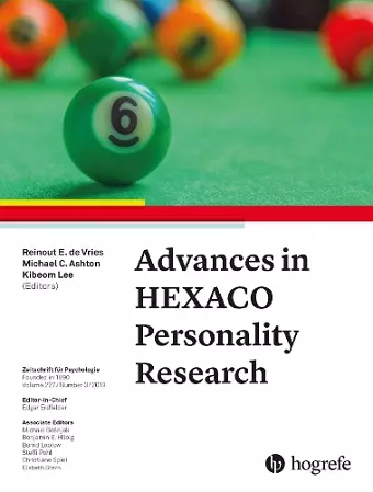 Advances in HEXACO Personality Research cover