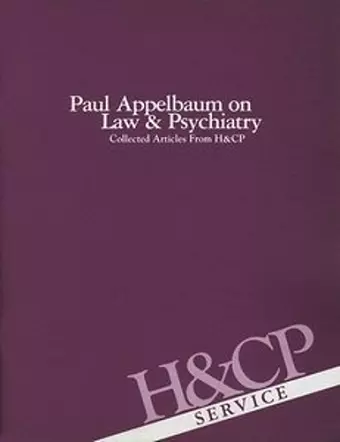 Paul Appelbaum on Law and Psychiatry cover