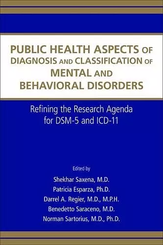 Public Health Aspects of Diagnosis and Classification of Mental and Behavioral Disorders cover