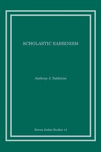 Scholastic Rabbinism cover