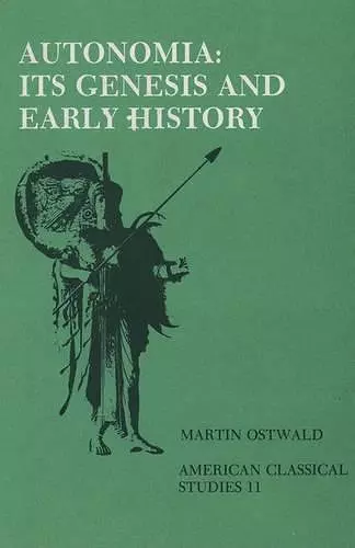 Autonomia, Its Genesis and Early History cover