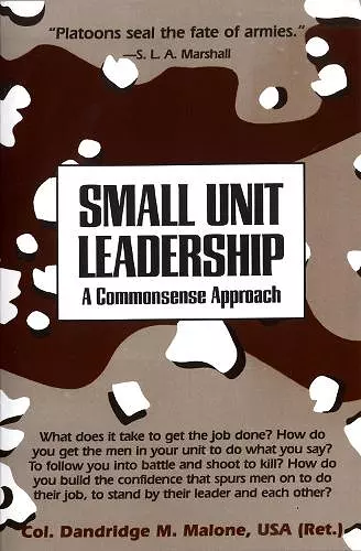 Small Unit Leadership cover