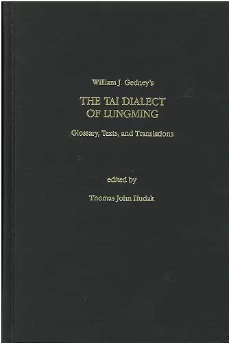 Tai Dialect of Lungming cover