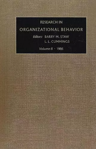 Research in Organizational Behavior cover