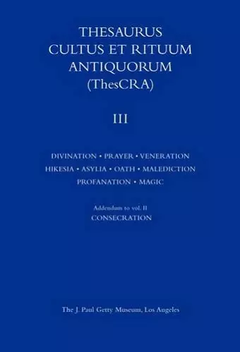 Thesaurus Cultus et Rituum Antiquorum V3 cover