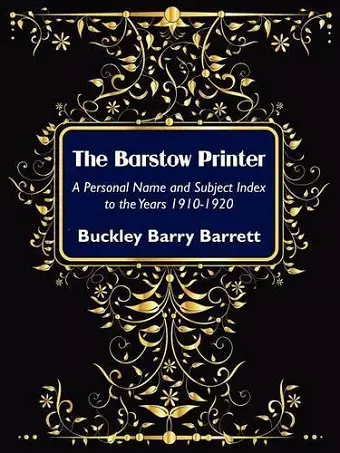 The Barstow Printer cover