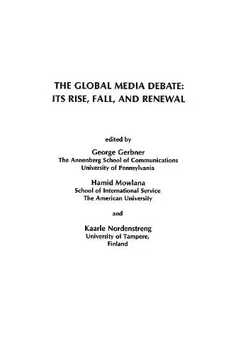 The Global Media Debate cover