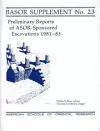 PRELIM REPORTS 1981-83 (BASOR SUPP 23) cover