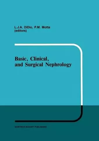 Basic, Clinical, and Surgical Nephrology cover