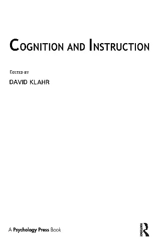 Cognition and Instruction cover