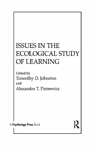 Issues in the Ecological Study of Learning cover