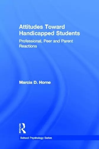 Attitudes Toward Handicapped Students cover