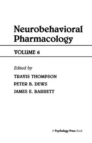 Advances in Behavioral Pharmacology cover