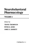 Advances in Behavioral Pharmacology cover