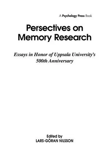 Perspectives on Memory Research cover