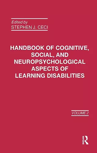 Handbook of Cognitive, Social, and Neuropsychological Aspects of Learning Disabilities cover