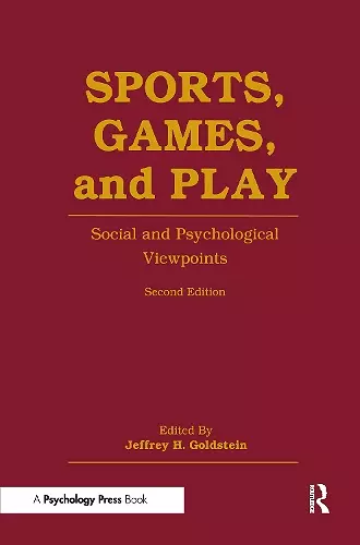 Sports, Games, and Play cover