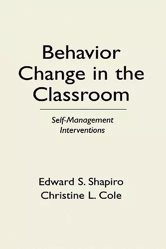 Behavior Change in the Classroom cover