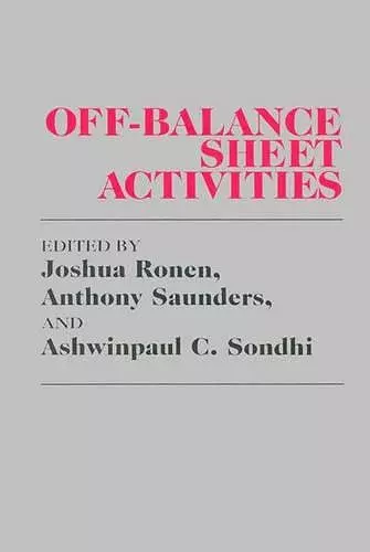 Off-Balance Sheet Activities cover