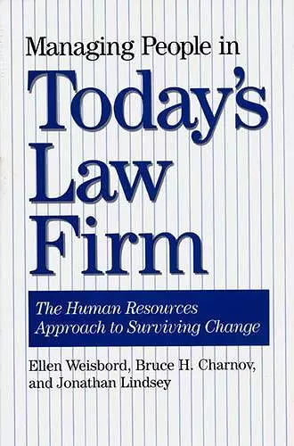 Managing People in Today's Law Firm cover