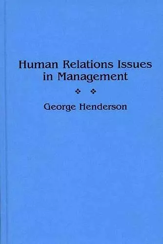 Human Relations Issues in Management cover