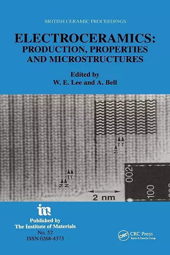 Electroceramics - Production, properties and microstructures cover