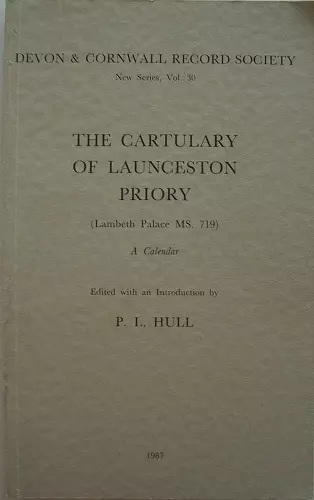 The Cartulary of Launceston Priory (Lambeth Palace MS.719) cover