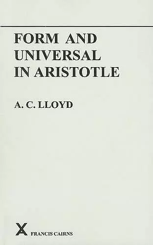 Form and Universal in Aristotle cover