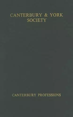 Canterbury Professions cover