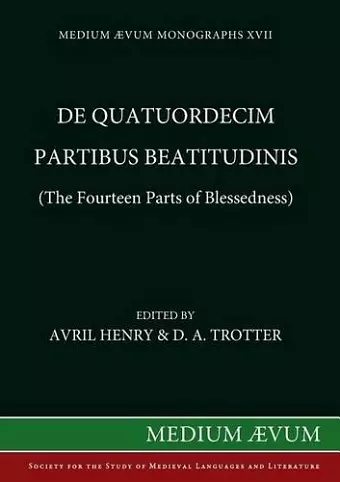 De Quatuordecim Partibus Beatitudinis (The Fourteen Parts of Blessedness) cover