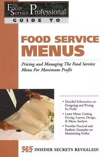 Food Service Professionals Guide to Food Service Menus cover