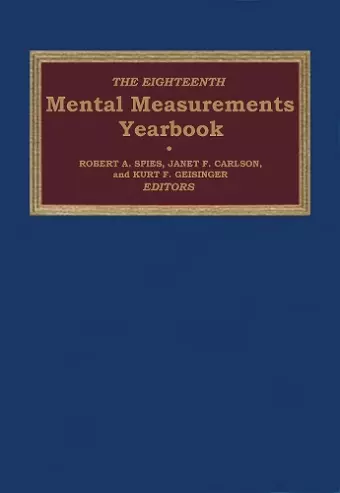 The Eighteenth Mental Measurements Yearbook cover