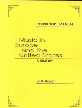 Music in Europe and the United States cover