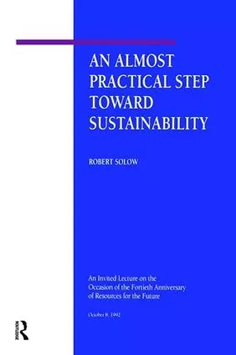 An Almost Practical Step Toward Sustainability cover