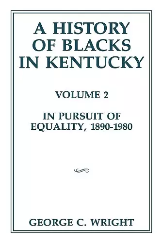 A History of Blacks in Kentucky cover