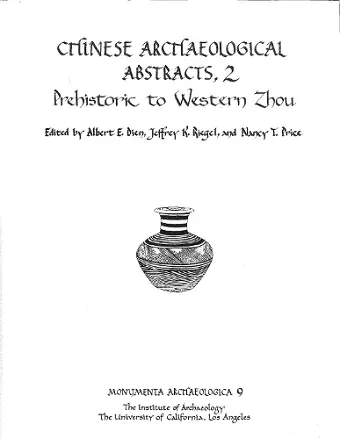 Chinese Archaeological Abstracts, 2 cover