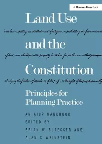 Land Use and the Constitution cover