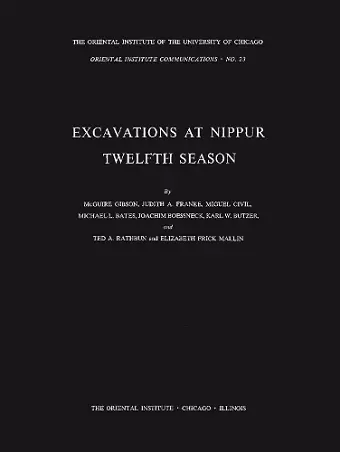 Excavations at Nippur cover