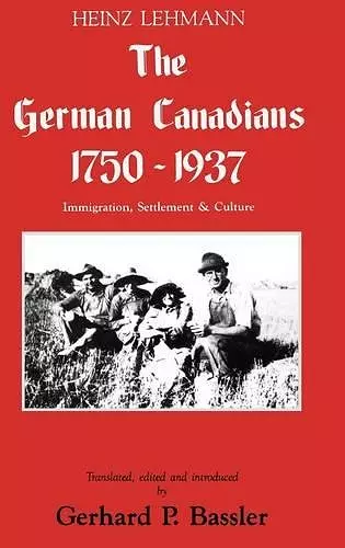 The German Canadians 1750-1937 cover