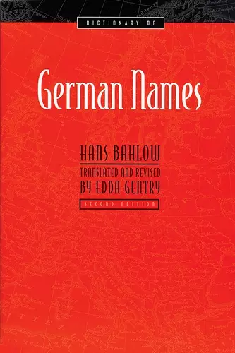 Dictionary of German Names cover