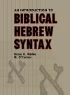 Introduction to Biblical Hebrew Syntax cover