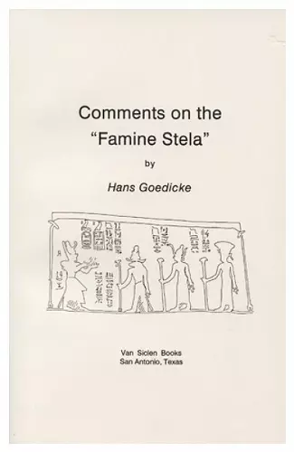 Comments on the 'Famine Stela' cover