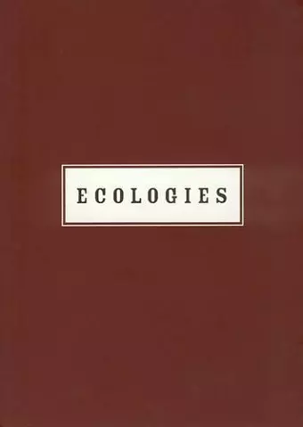 Ecologies cover