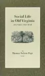 Social Life in Virginia Before the War cover