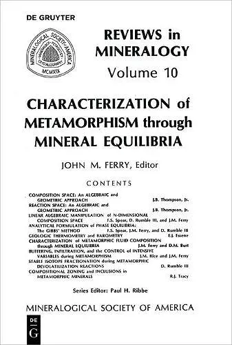 Characterization of Metamorphism through Mineral Equilibria cover