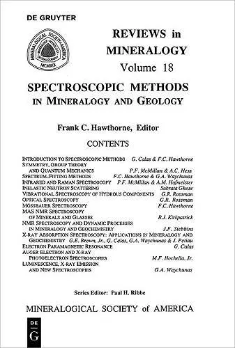 Spectroscopic Methods in Mineralogy and Geology cover