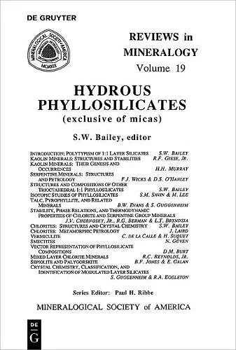 Hydrous Phyllosilicates cover